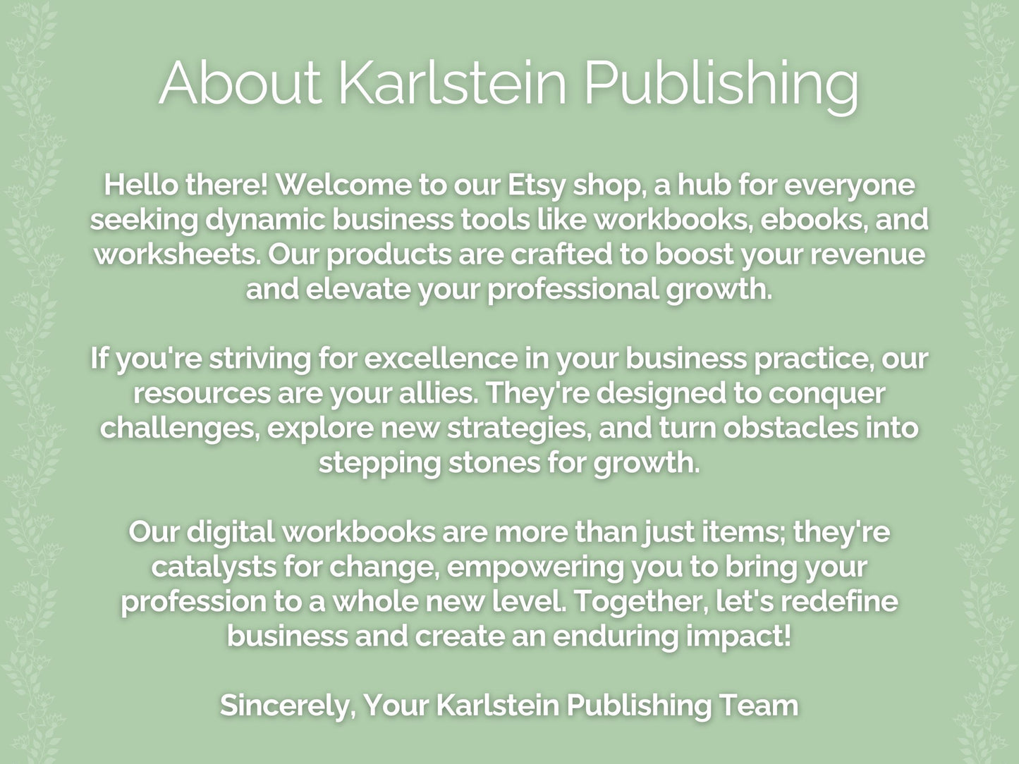 Spiritual Business Business Printable PDF