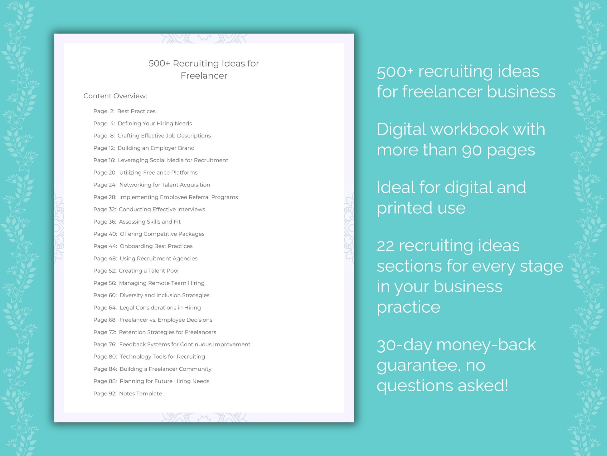 Freelancer Business Worksheets