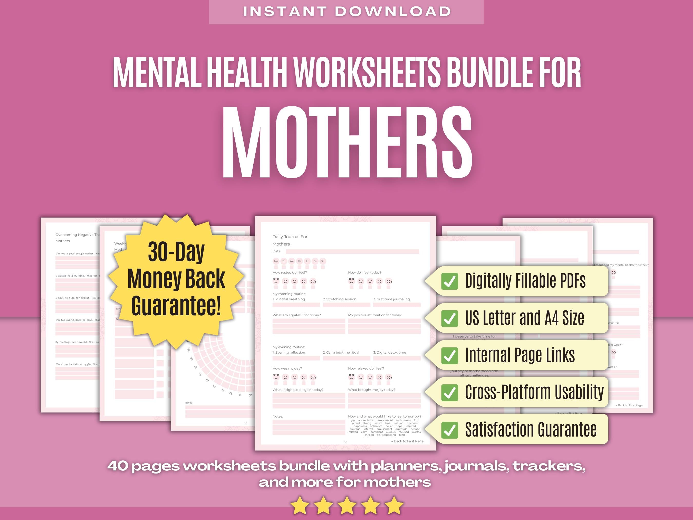 Mothers PDF Worksheets Bundle | Karlstein Publishing