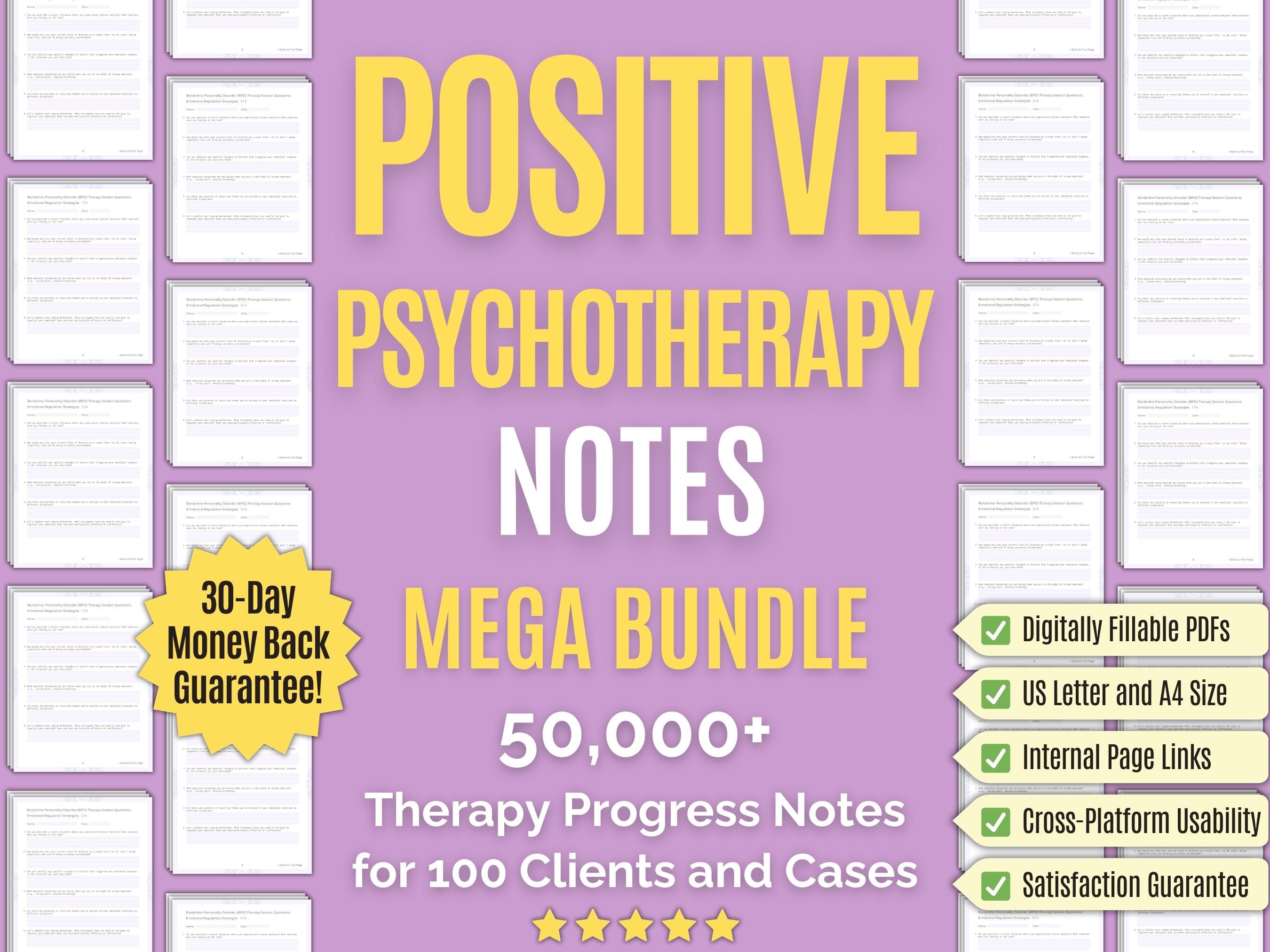Positive Psychotherapy Progress Notes Workbooks Mega Bundle – Karlstein ...