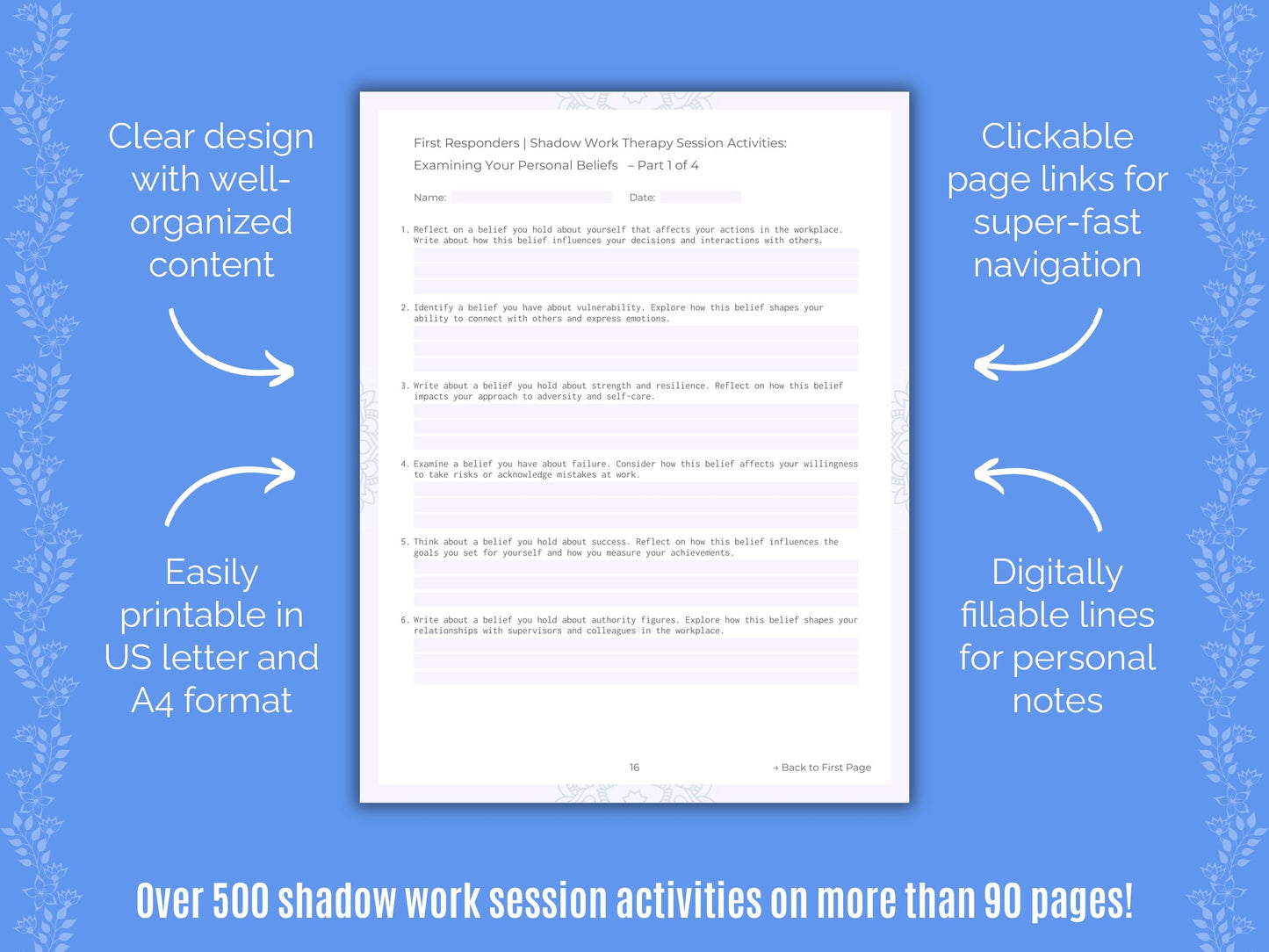 First Responders Shadow Work Counseling Templates
