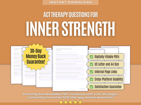 Inner Strength Acceptance and Commitment Therapy (ACT) Psychology Workbooks