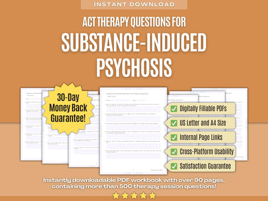 Substance-Induced Psychosis Acceptance and Commitment Therapy (ACT) Psychology Workbooks