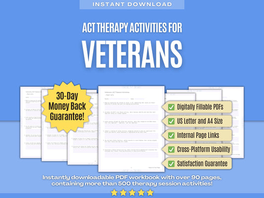 Veterans Acceptance and Commitment Therapy (ACT) Psychology Workbooks