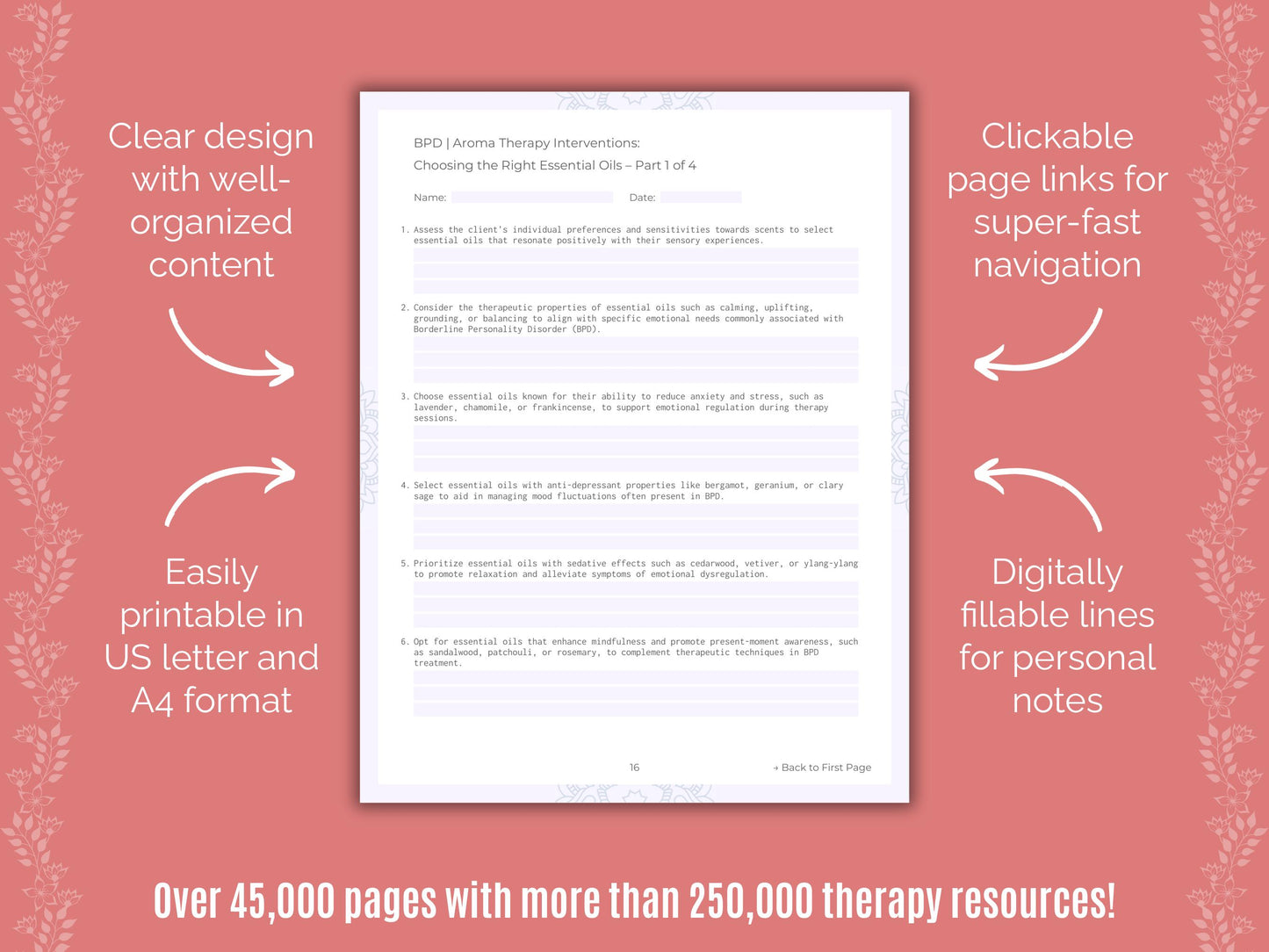 Aroma Therapy Resources Counselor Cheat Sheets