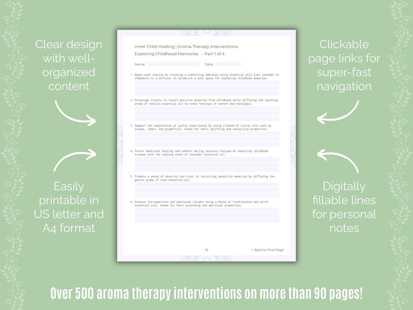 Inner Child Healing Aroma Therapy Counseling Templates