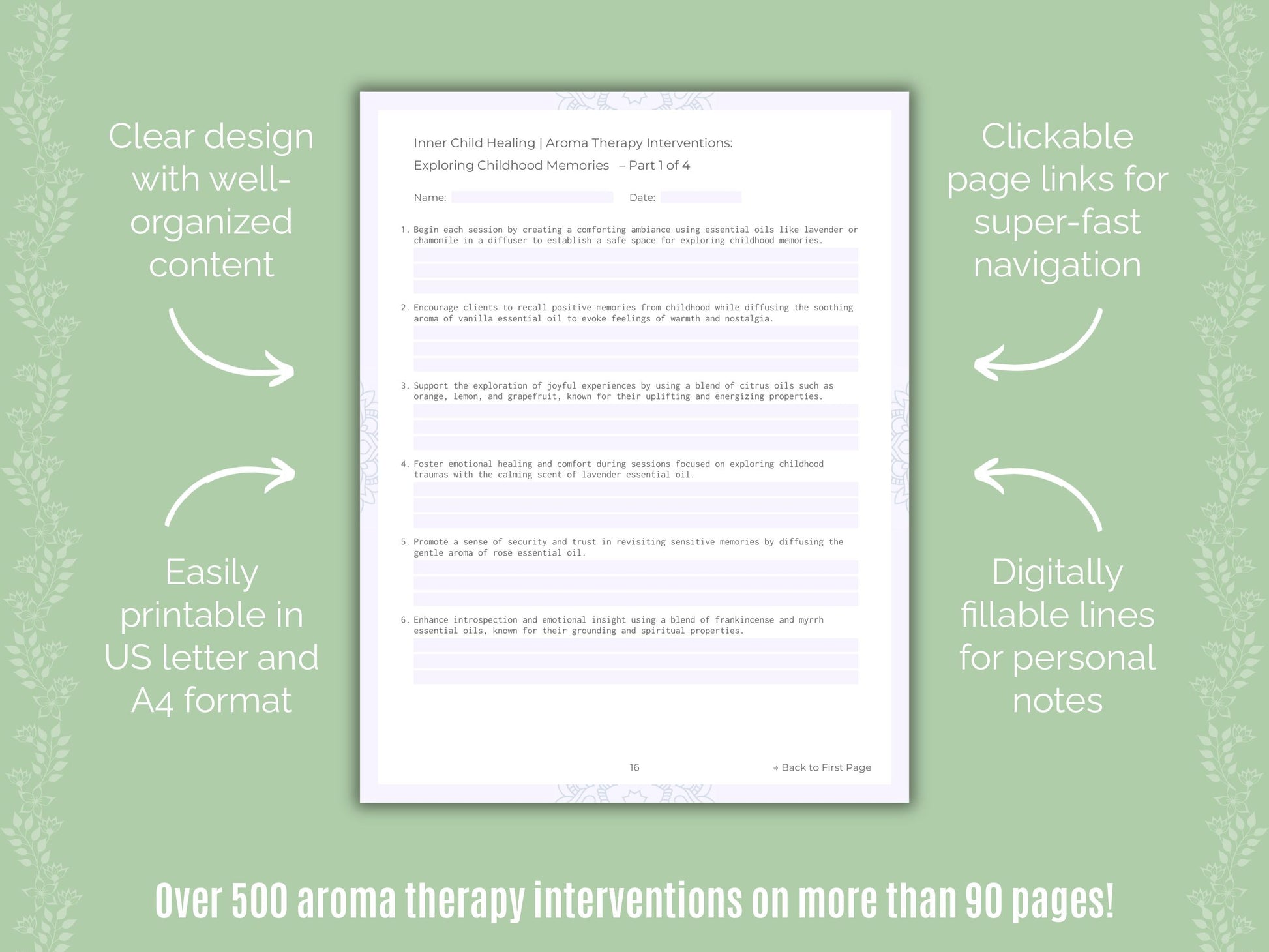Inner Child Healing Aroma Therapy Counseling Templates