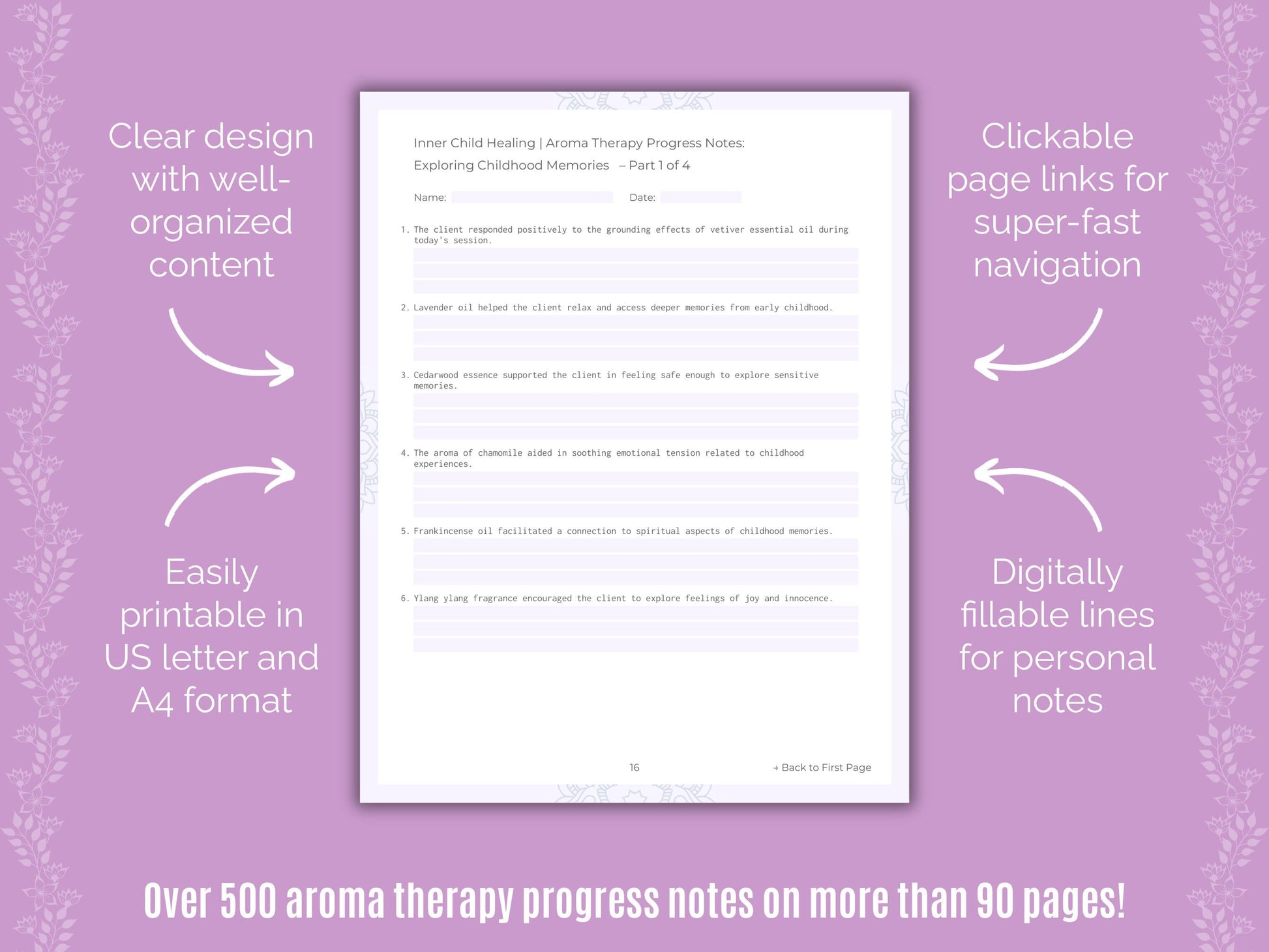 Inner Child Healing Aroma Therapy Counseling Templates