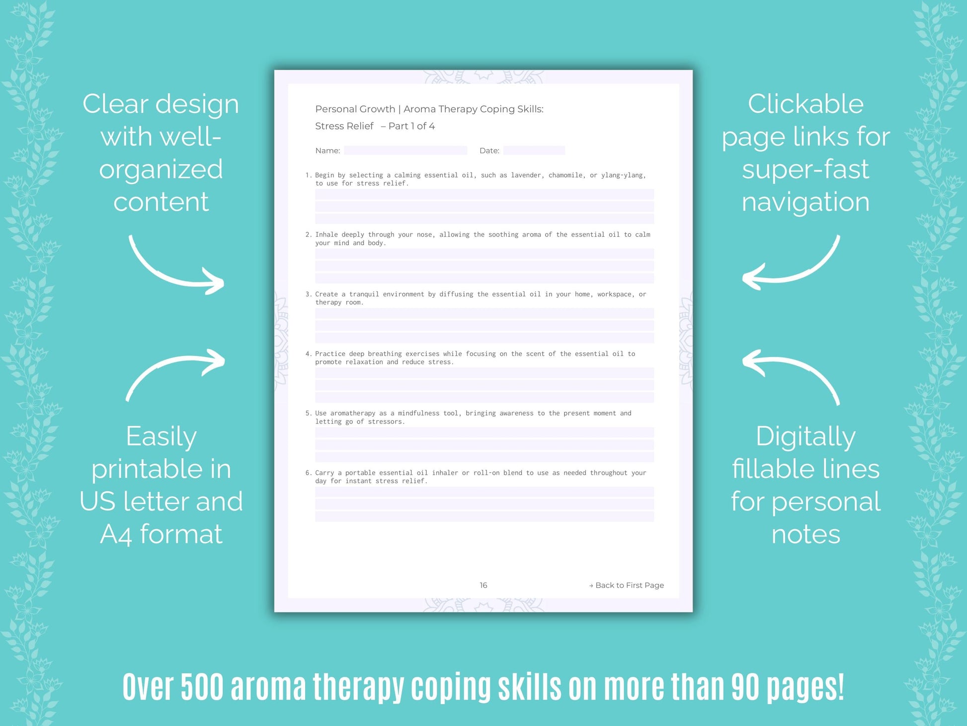 Personal Growth Aroma Therapy Counseling Templates