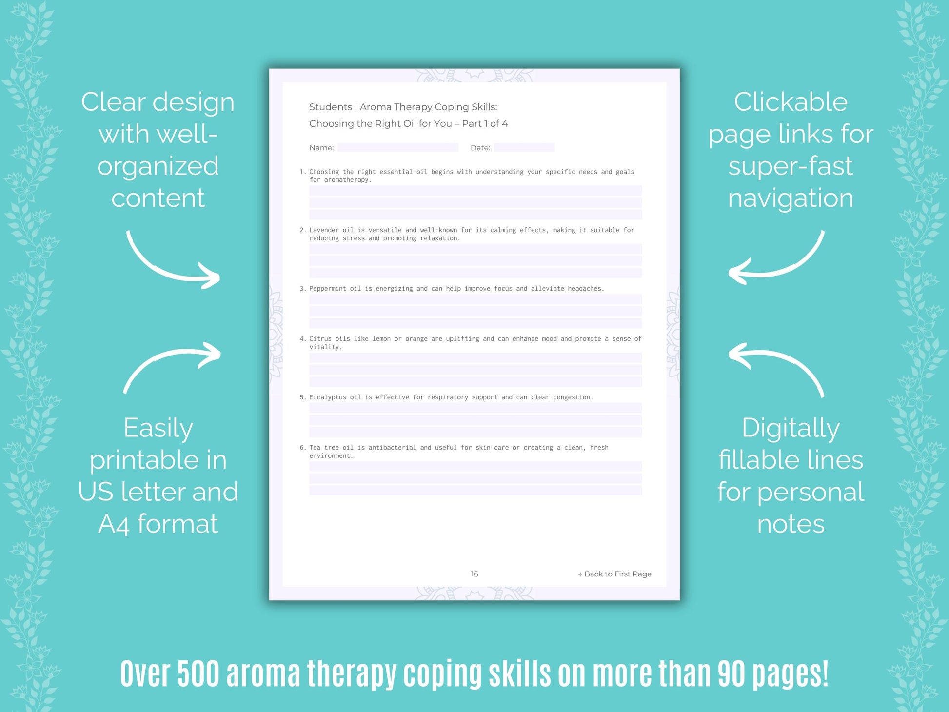 Students Aroma Therapy Counseling Templates