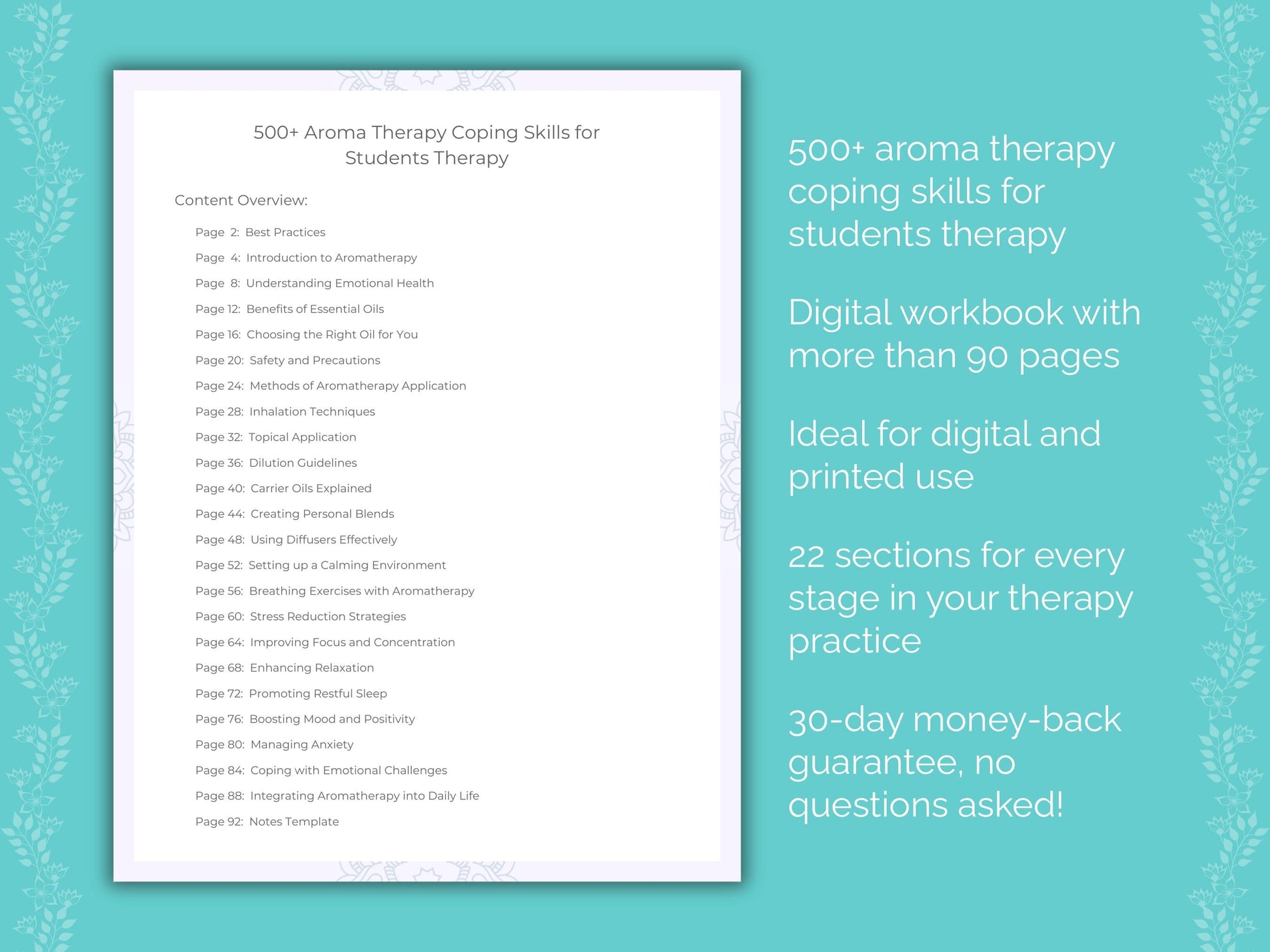 Students Aroma Therapy Therapist Worksheets