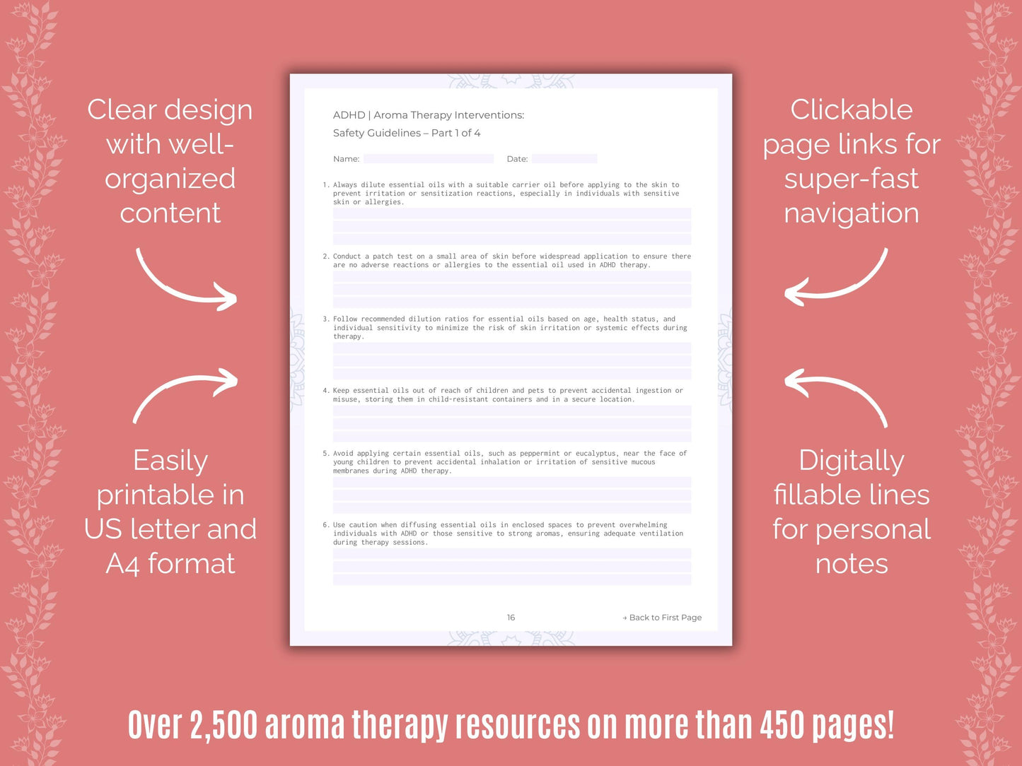 ADHD Aroma Therapy Counseling Templates