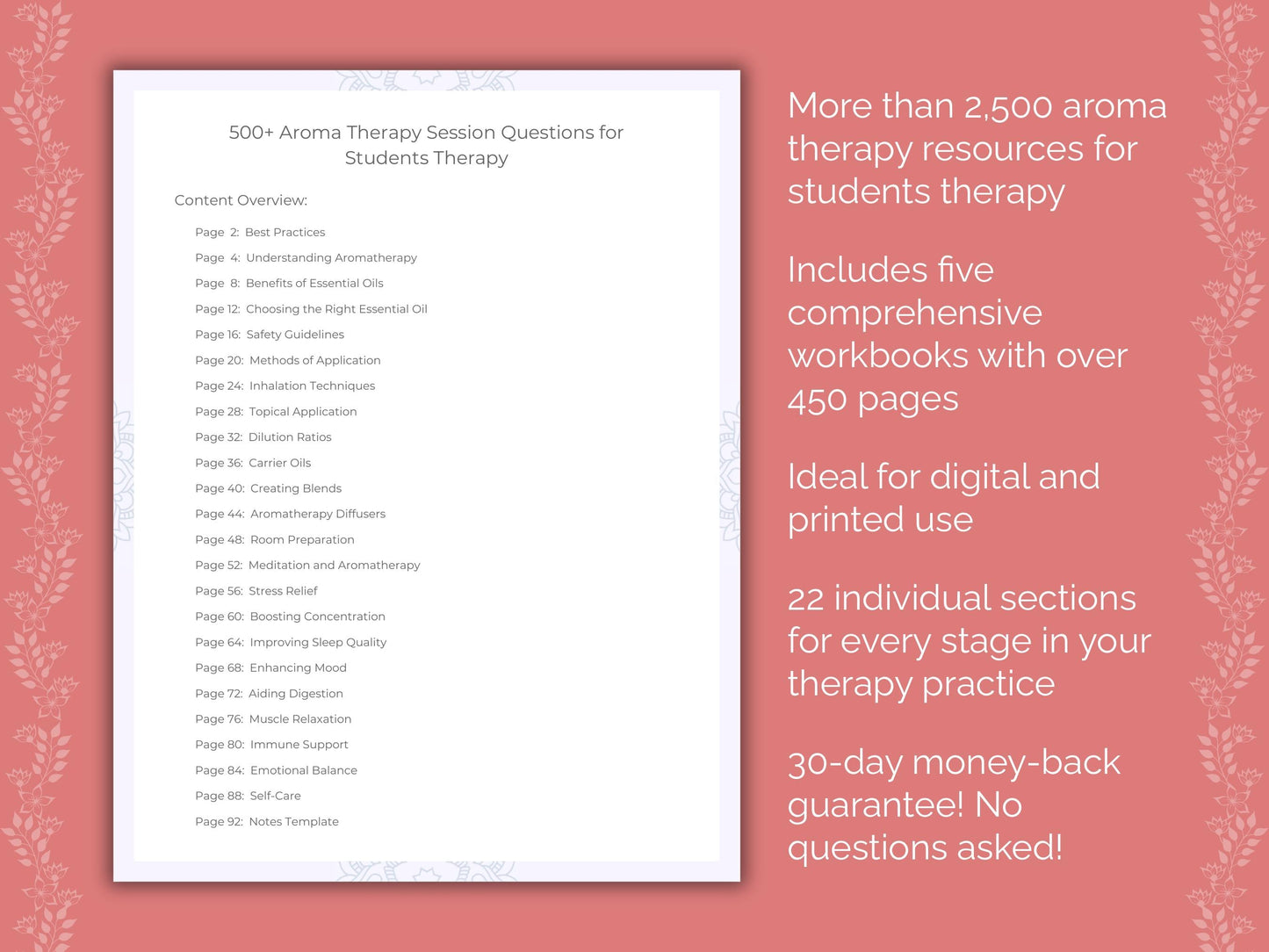 Students Aroma Therapy Therapist Worksheets