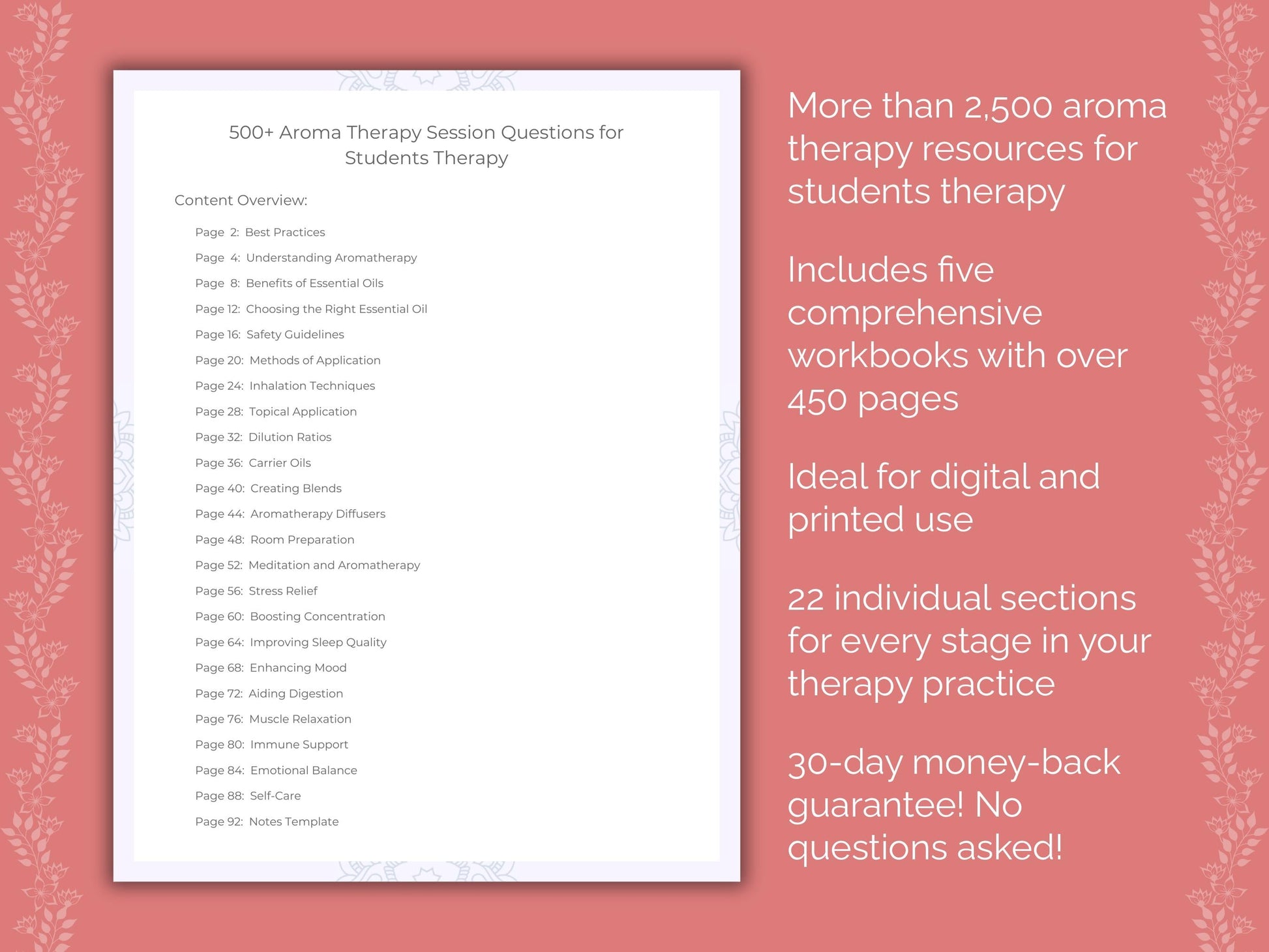 Students Aroma Therapy Therapist Worksheets