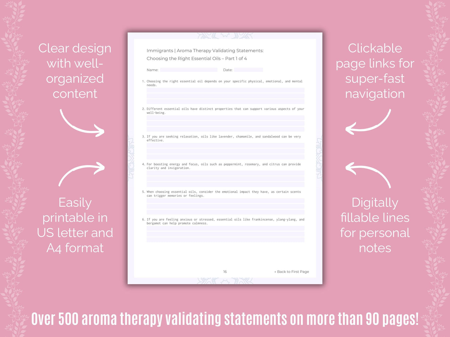 Immigrants Aroma Therapy Counseling Templates