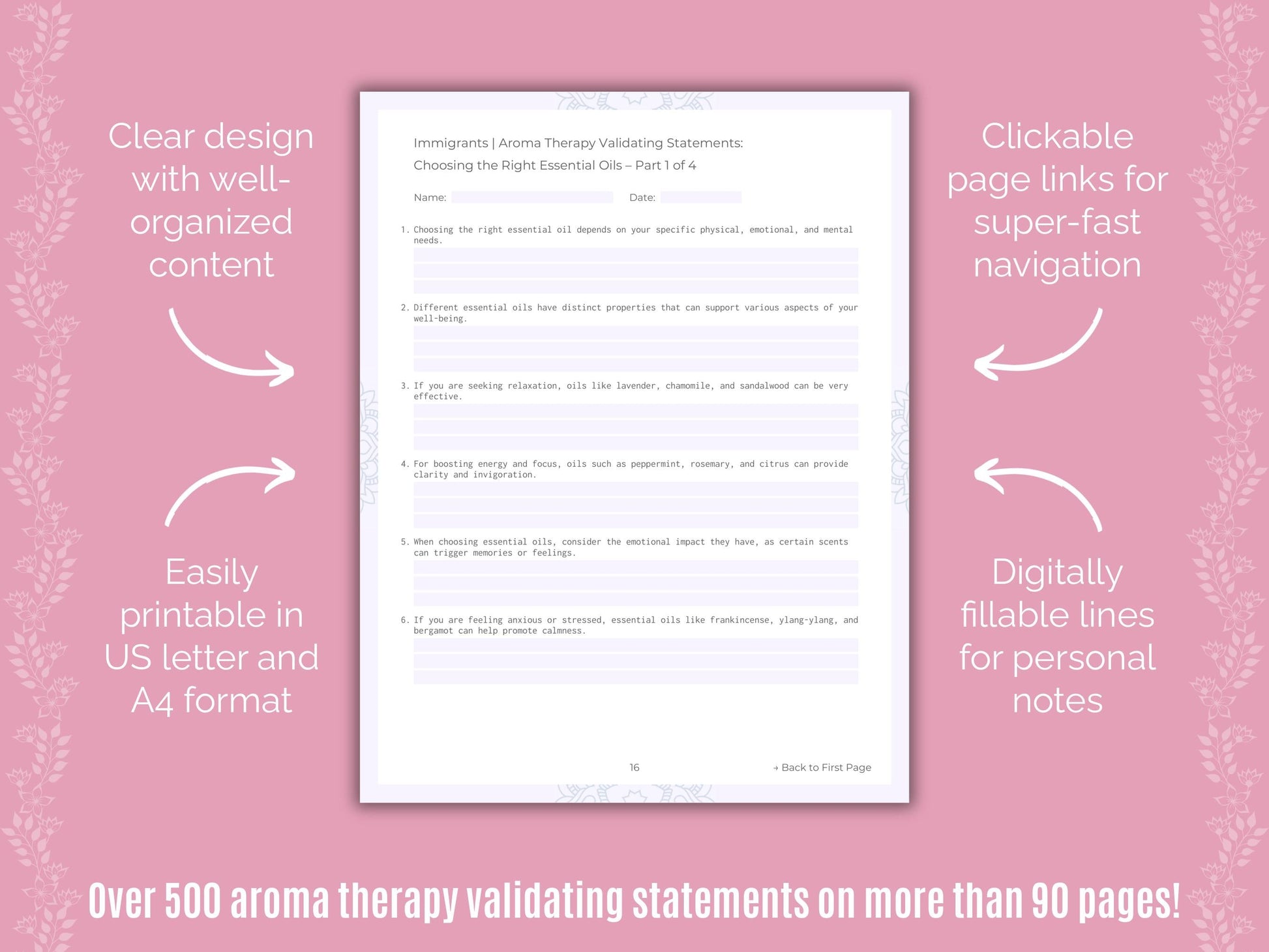 Immigrants Aroma Therapy Counseling Templates