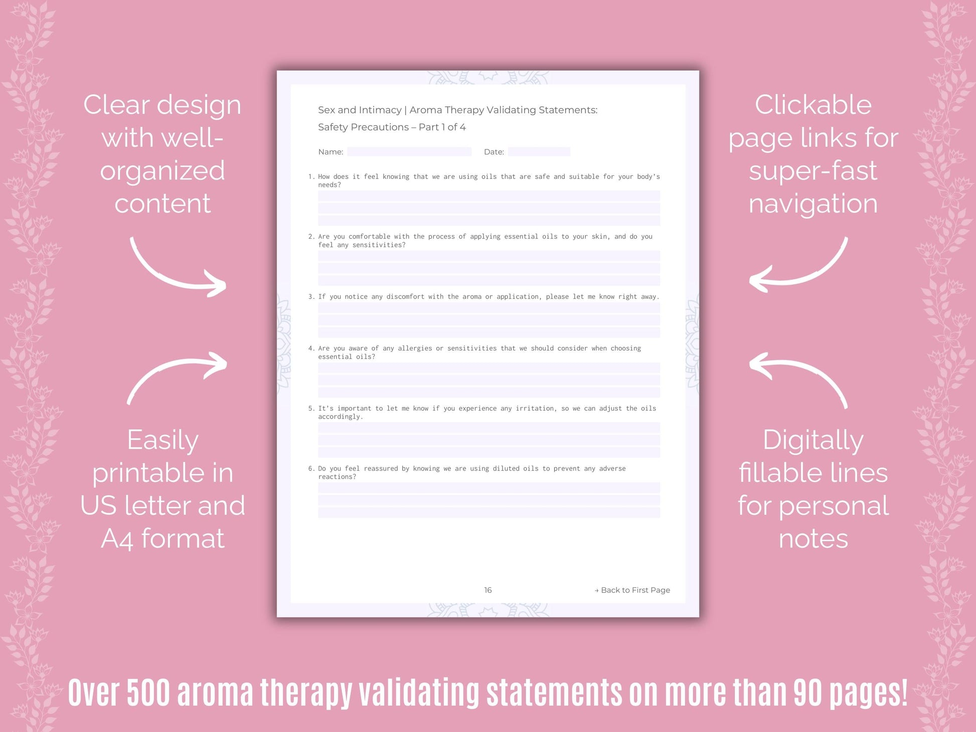 Sex and Intimacy Aroma Therapy Counseling Templates