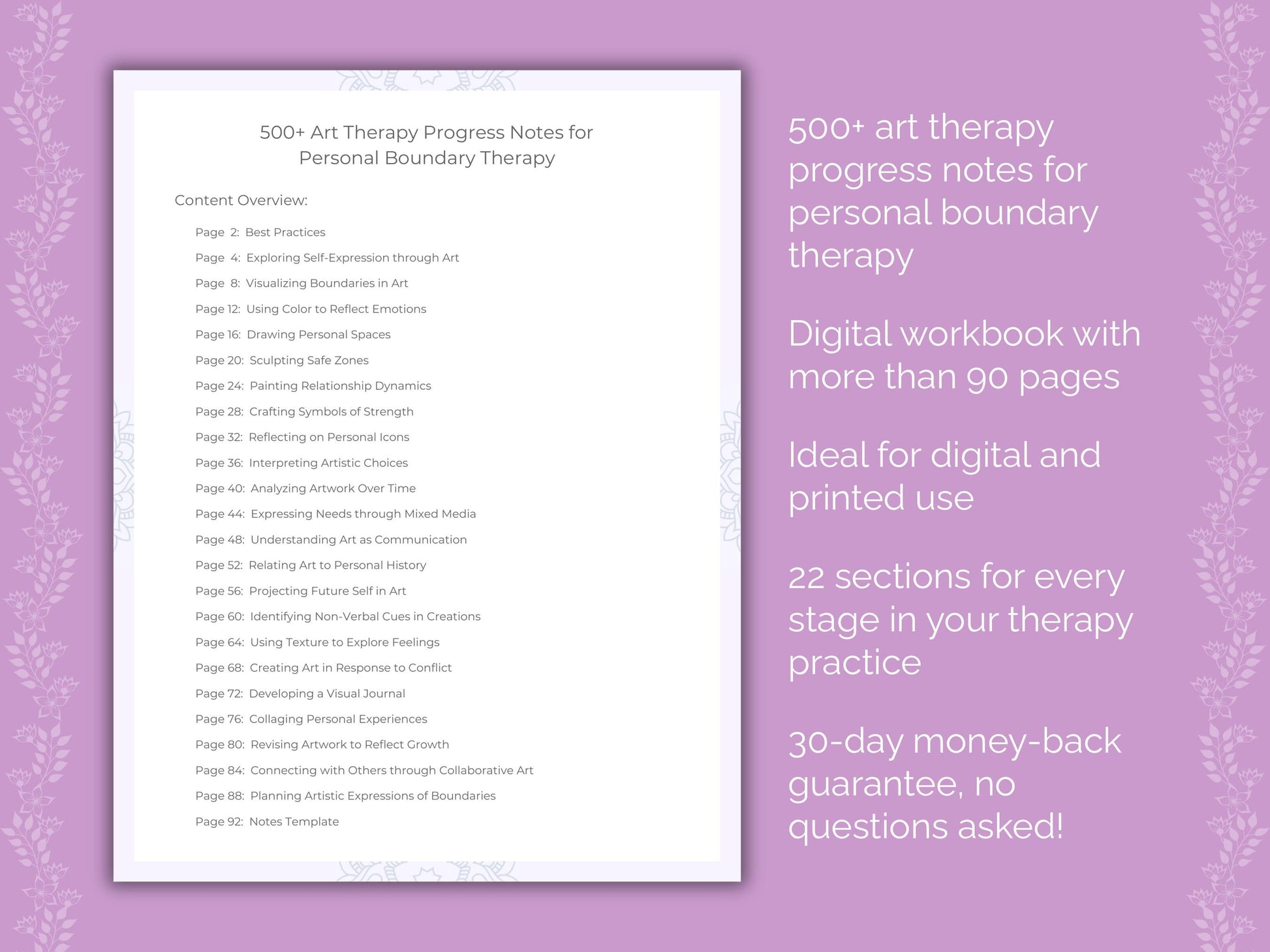 Personal Boundary Art Therapy Therapist Worksheets