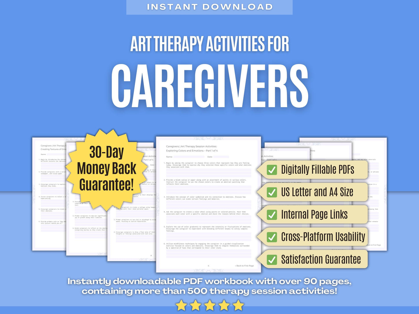 Caregivers Art Therapy Psychology Workbooks