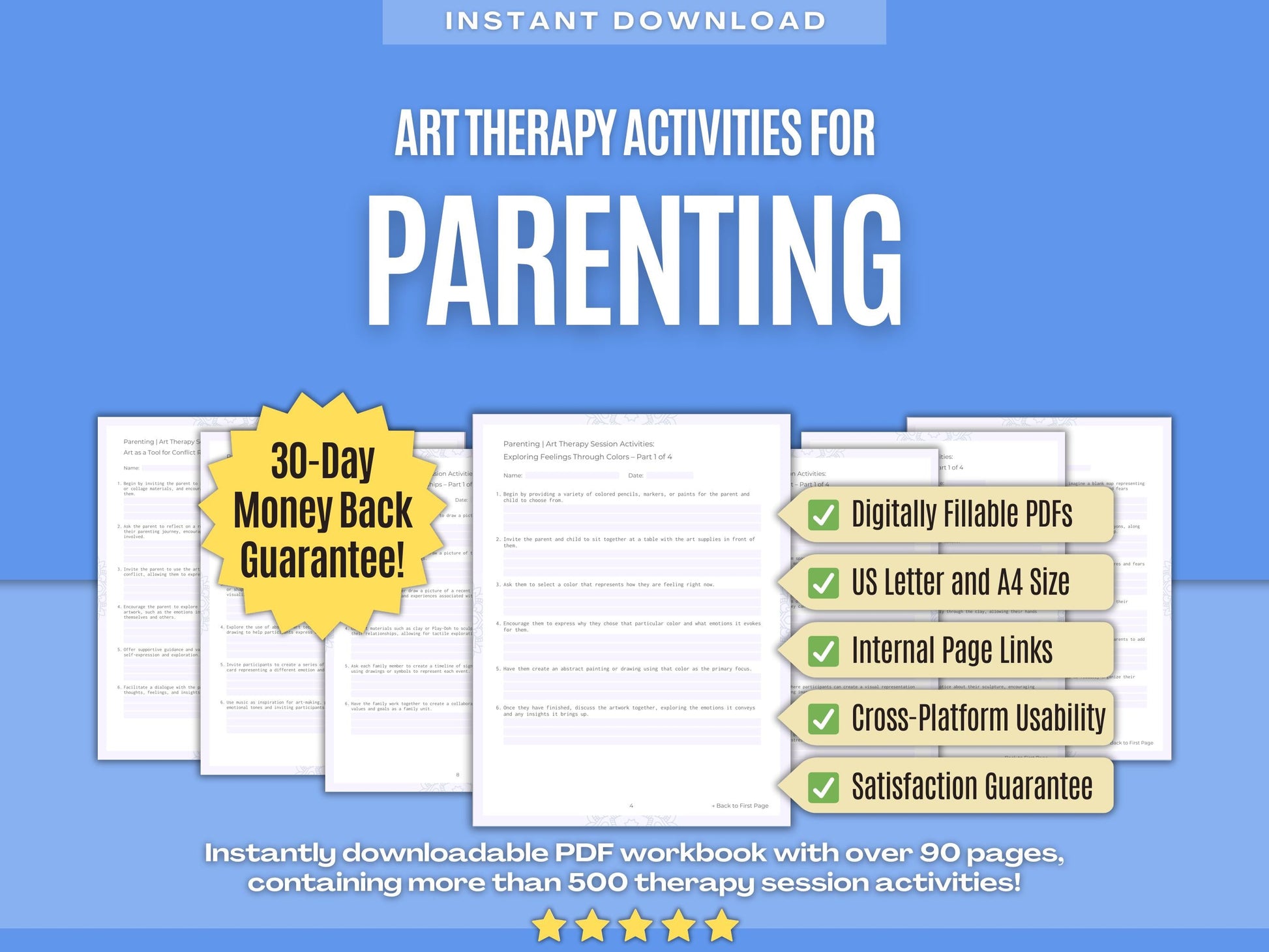 Parenting Art Therapy Psychology Workbooks