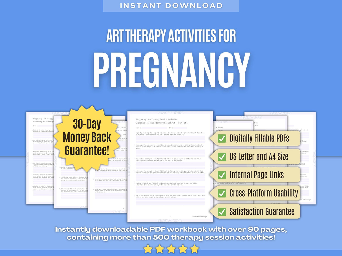 Pregnancy Art Therapy Psychology Workbooks