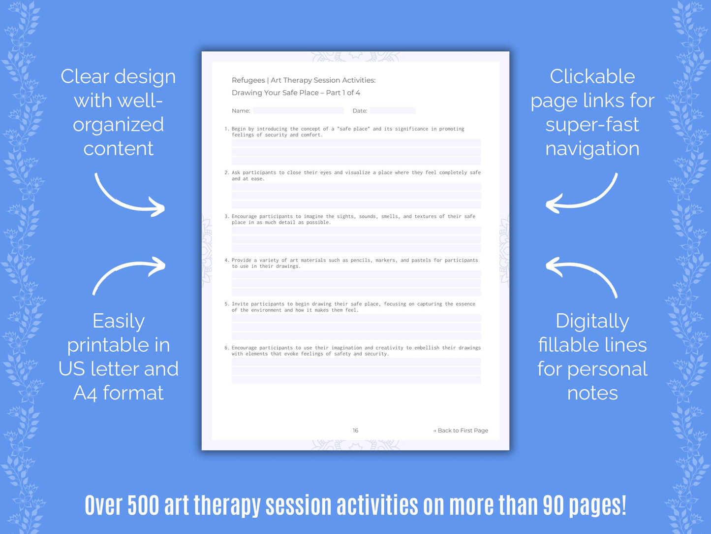 Refugees Art Therapy Counseling Templates