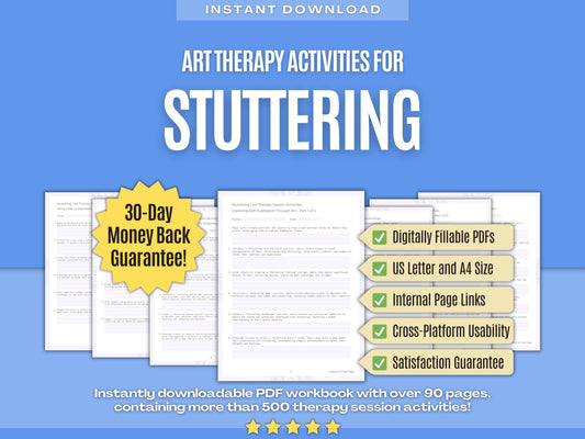 Stuttering Art Therapy Psychology Workbooks