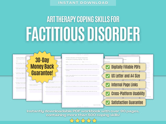 Factitious Disorder Art Therapy Psychology Workbooks