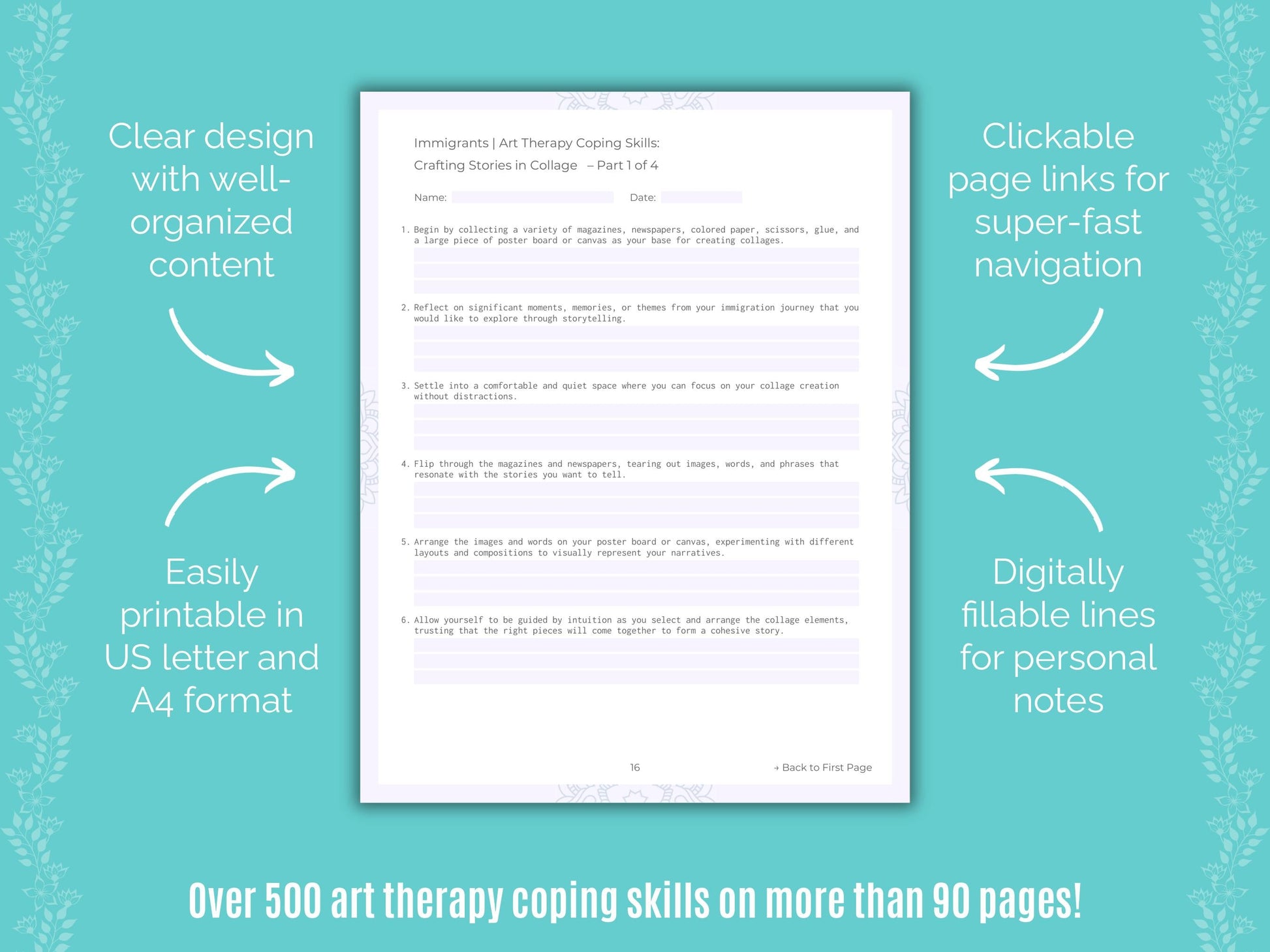 Immigrants Art Therapy Counseling Templates