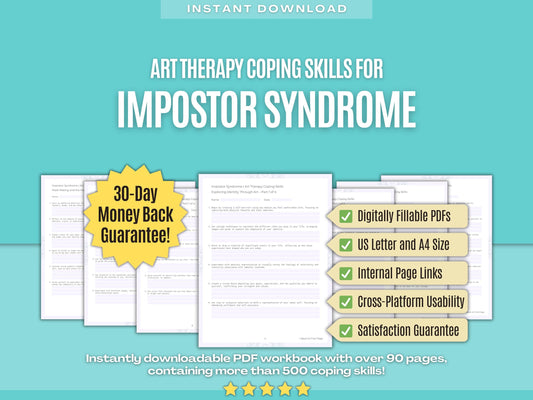 Impostor Syndrome Art Therapy Psychology Workbooks