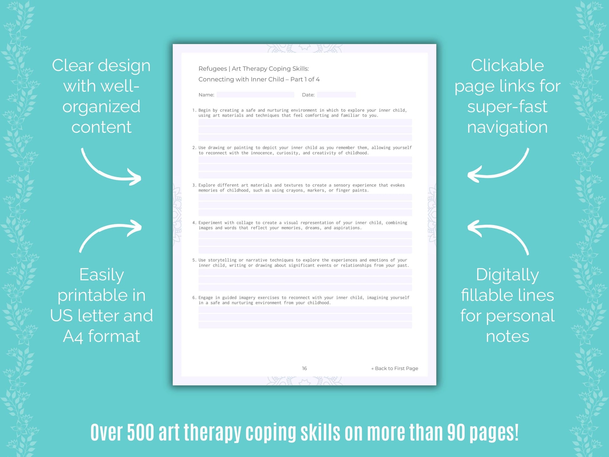 Refugees Art Therapy Counseling Templates