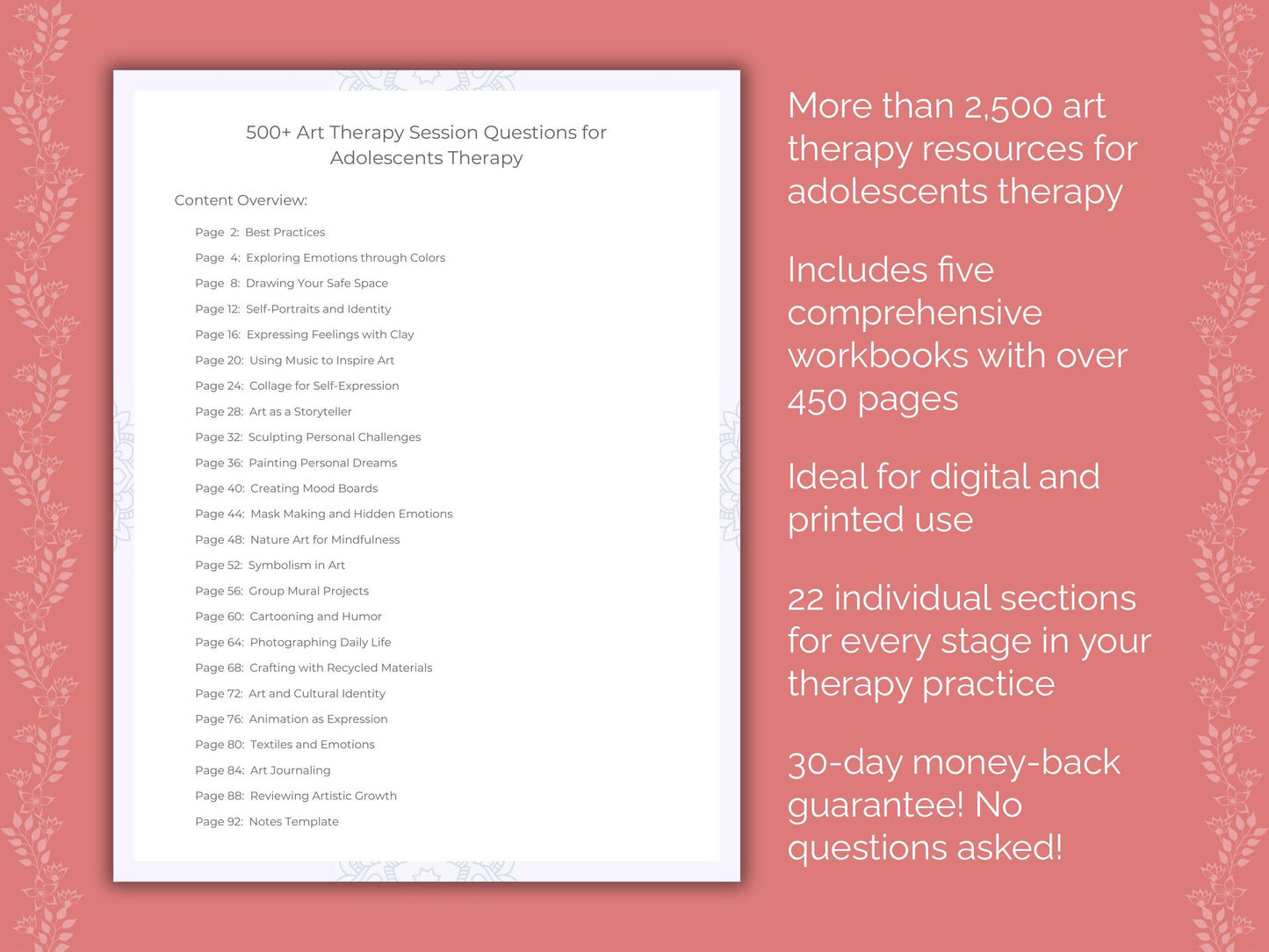 Adolescents Art Therapy Therapist Worksheets