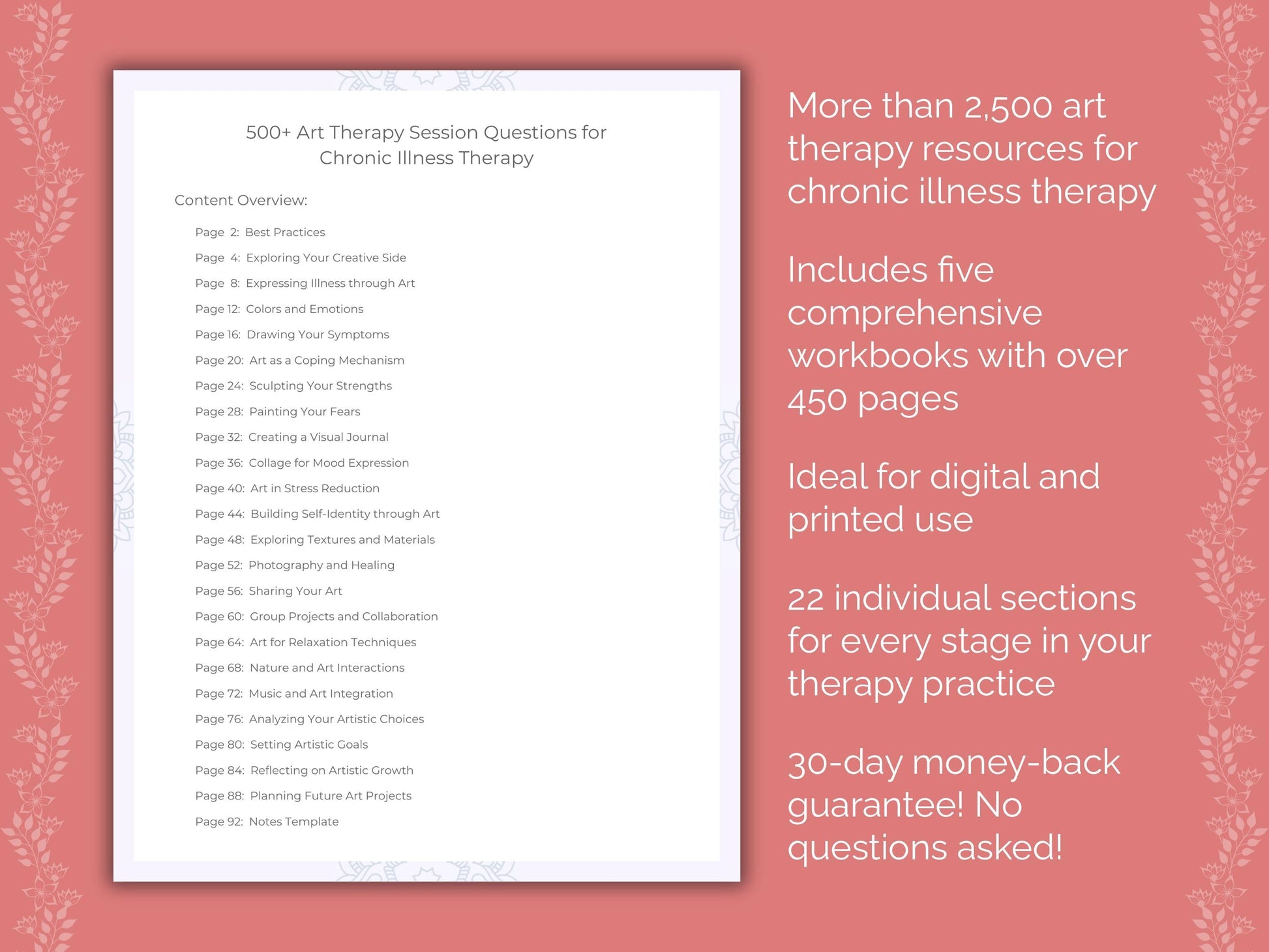 Chronic Illness Art Therapy Therapist Worksheets