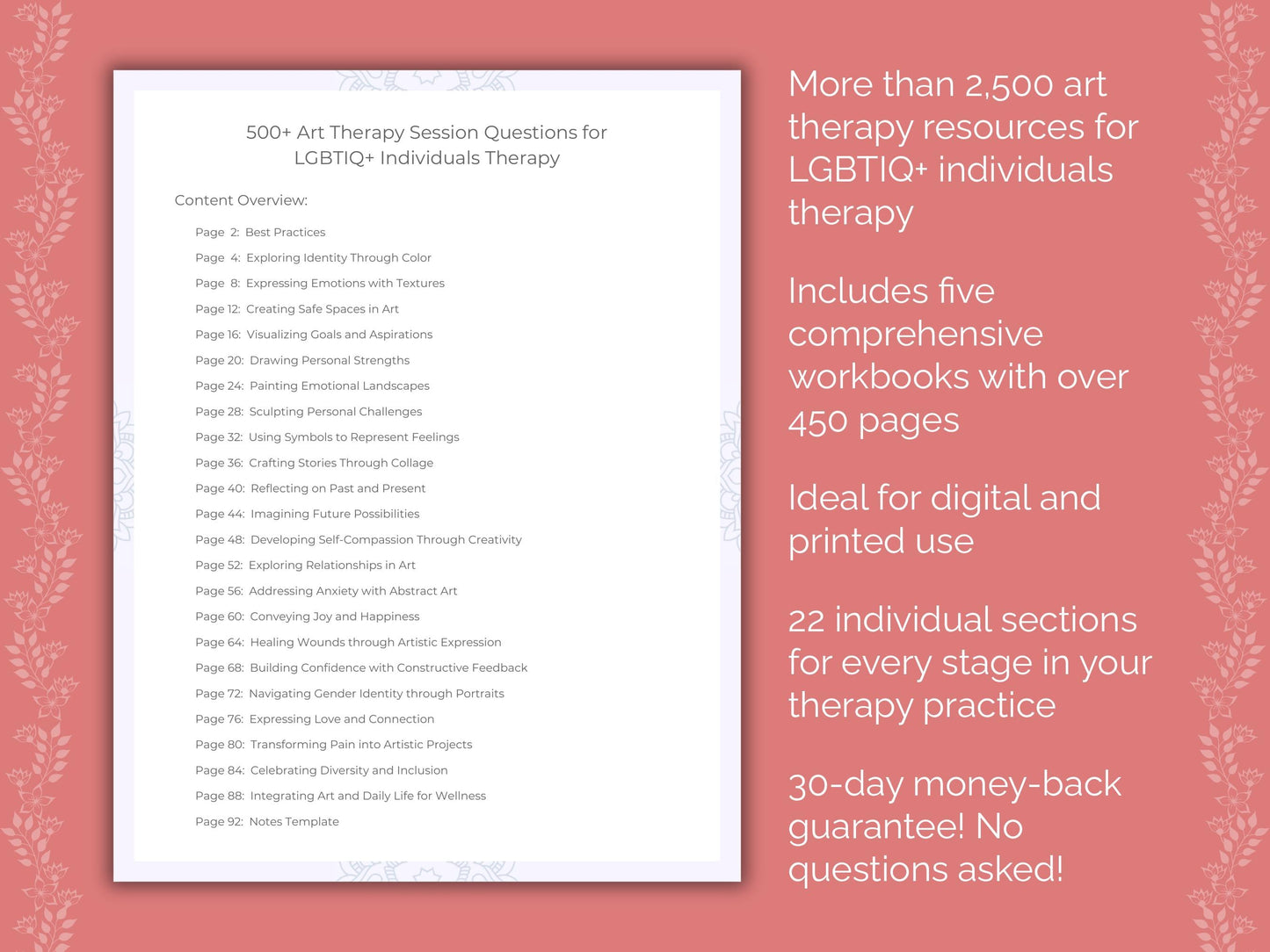 LGBTIQ+ Individuals Art Therapy Therapist Worksheets