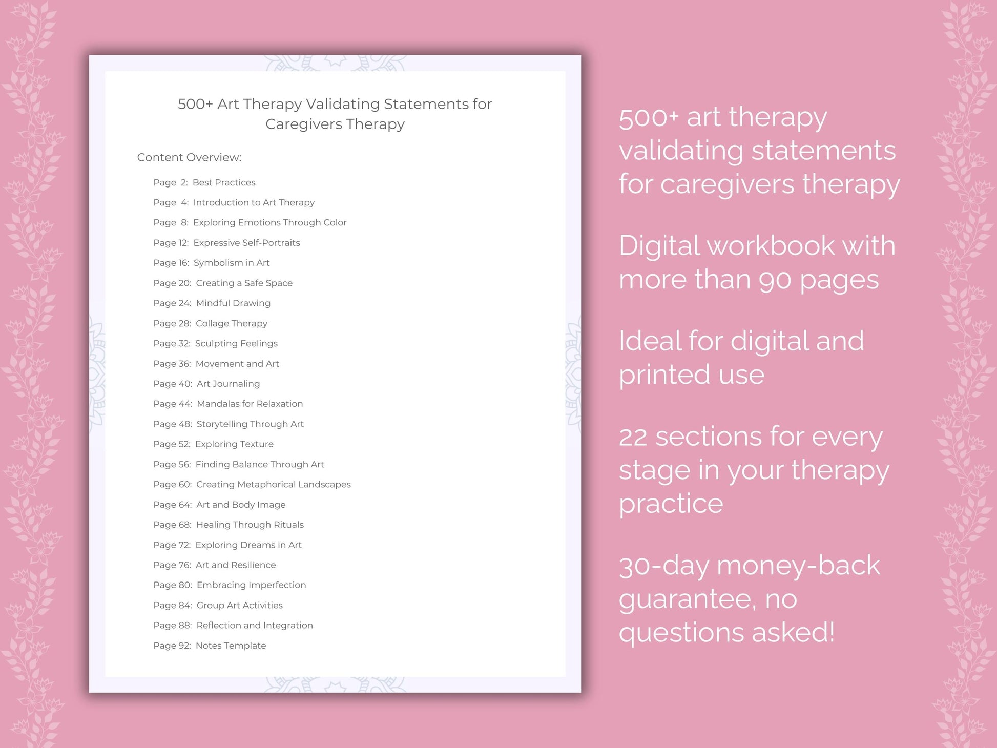 Caregivers Art Therapy Therapist Worksheets