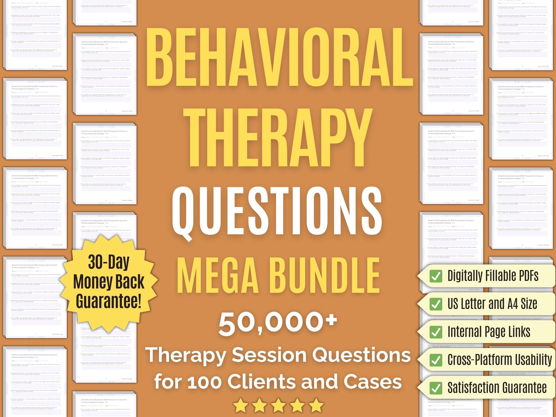 Behavioral Therapy Session Questions Psychology Workbooks