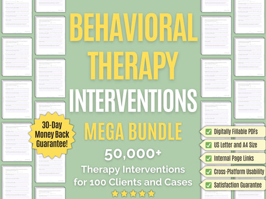 Behavioral Therapy Interventions Psychology Workbooks