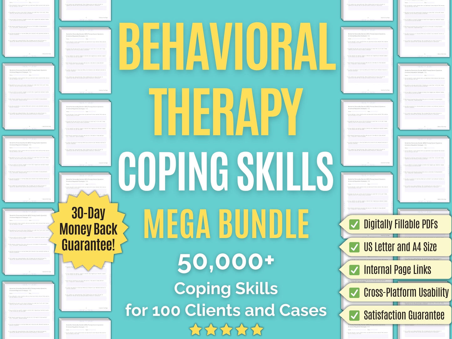 Behavioral Therapy Coping Skills Psychology Workbooks