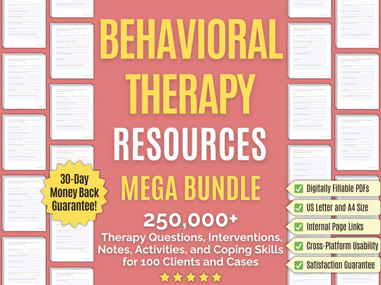 Behavioral Therapy Psychology Workbooks