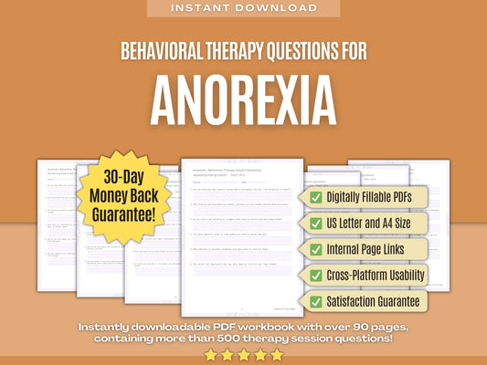 Anorexia Behavioral Therapy Psychology Workbooks