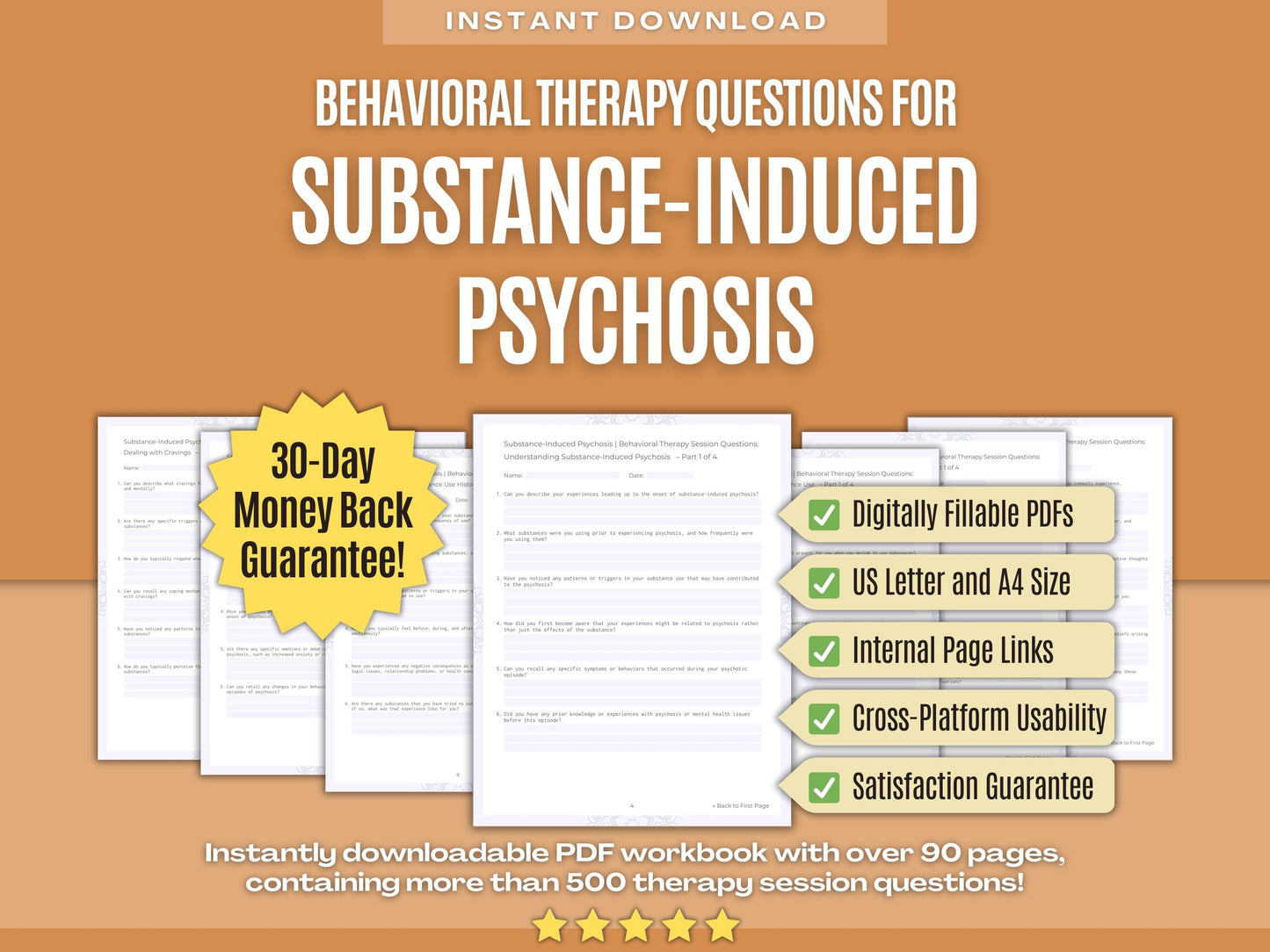 Substance-Induced Psychosis Behavioral Therapy Psychology Workbooks