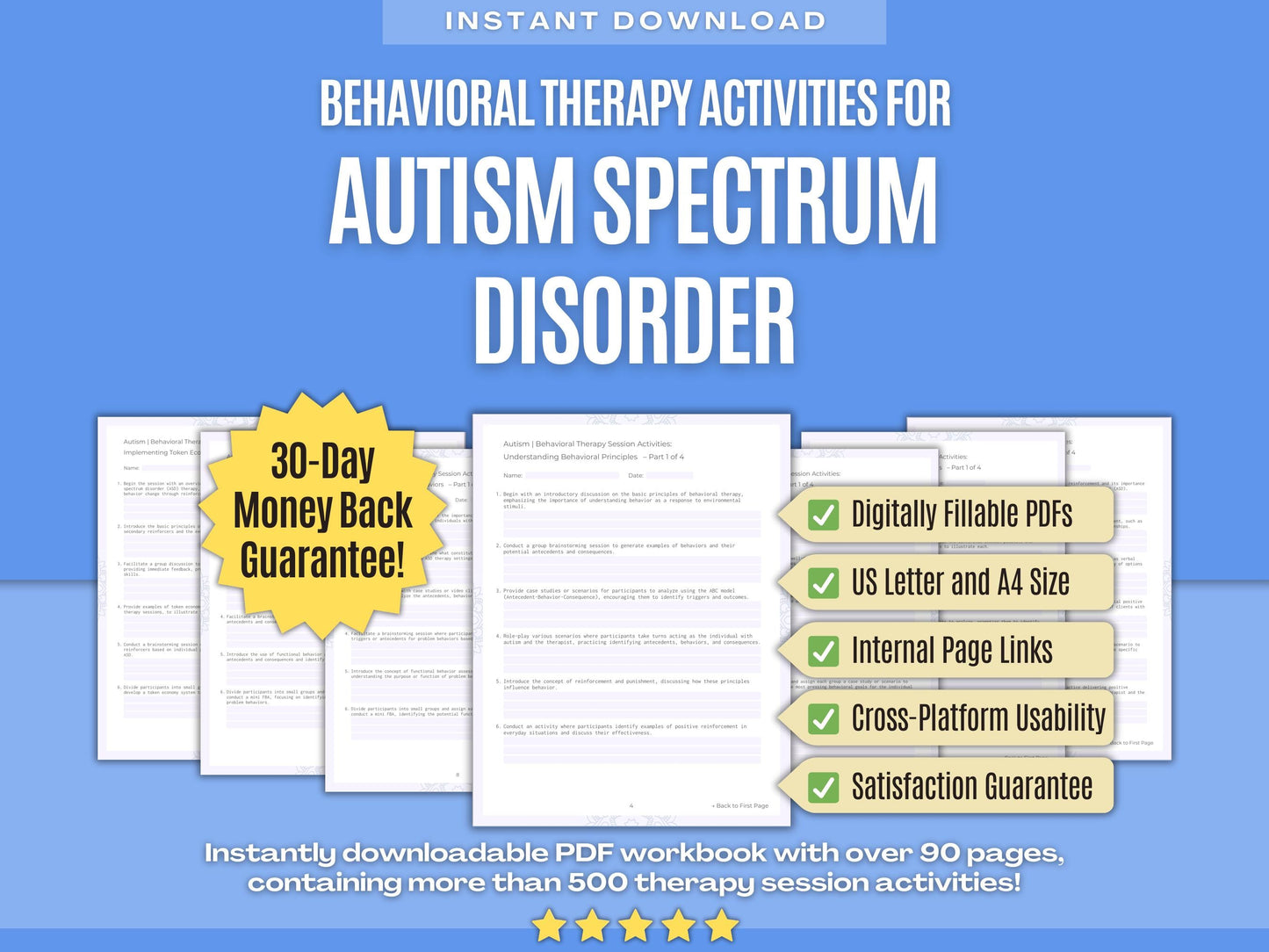 Autism Spectrum Disorder Behavioral Therapy Psychology Workbooks