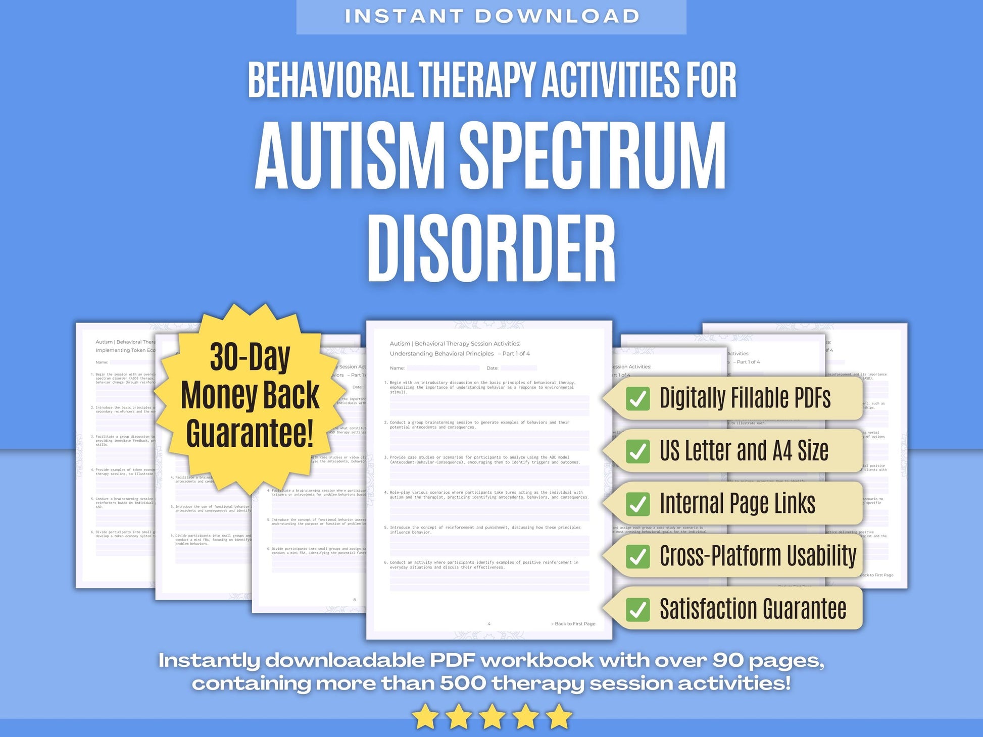 Autism Spectrum Disorder Behavioral Therapy Psychology Workbooks