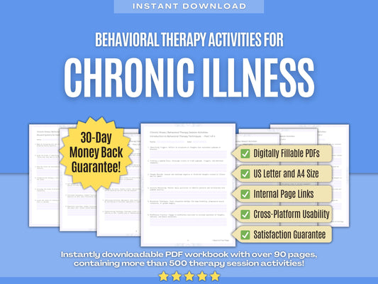 Chronic Illness Behavioral Therapy Psychology Workbooks