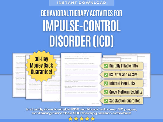 Impulse-Control Disorder (ICD) Behavioral Therapy Psychology Workbooks