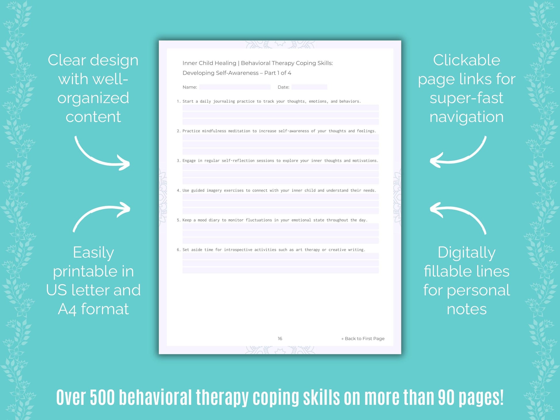 Inner Child Healing Behavioral Therapy Counseling Templates