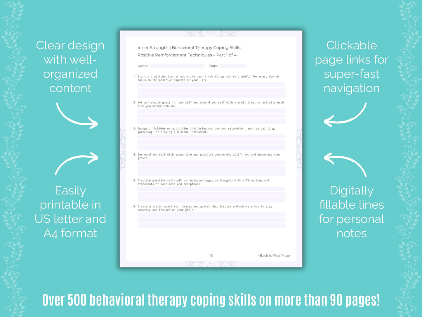 Inner Strength Behavioral Therapy Counseling Templates