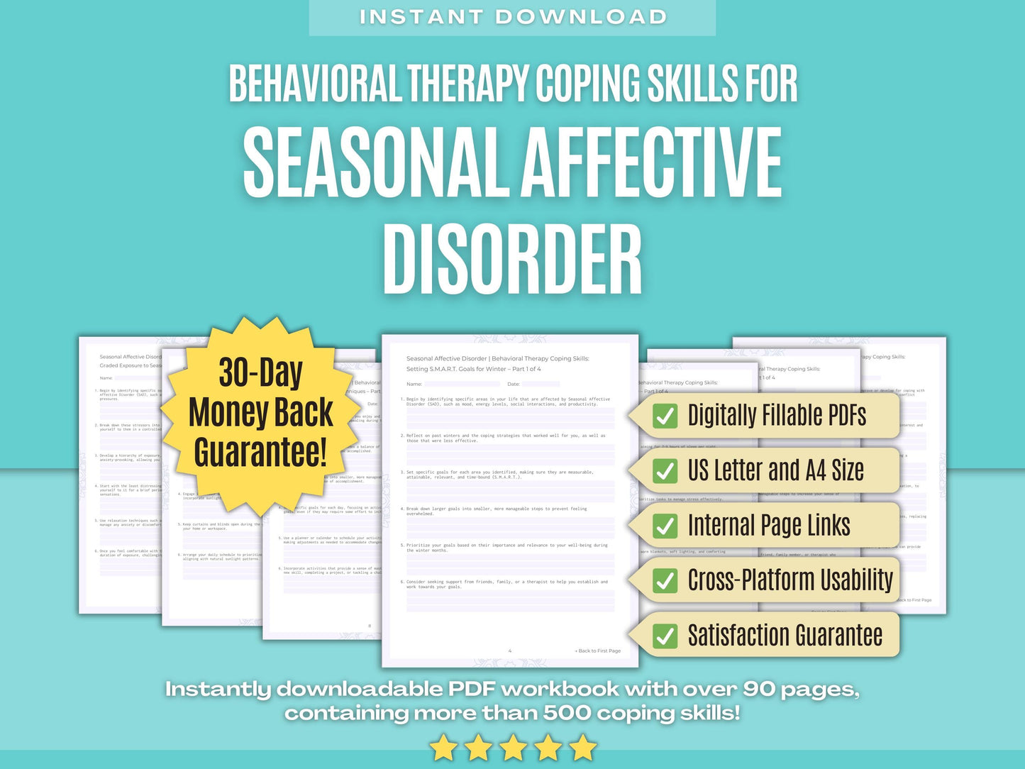 Seasonal Affective Disorder Behavioral Therapy Psychology Workbooks