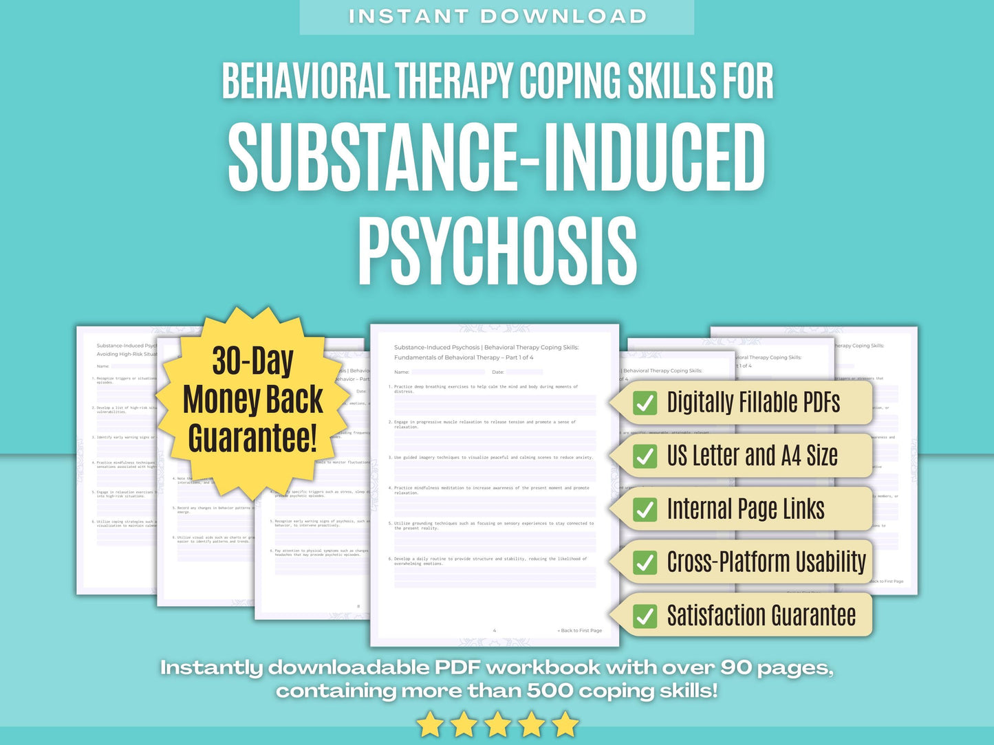 Substance-Induced Psychosis Behavioral Therapy Psychology Workbooks