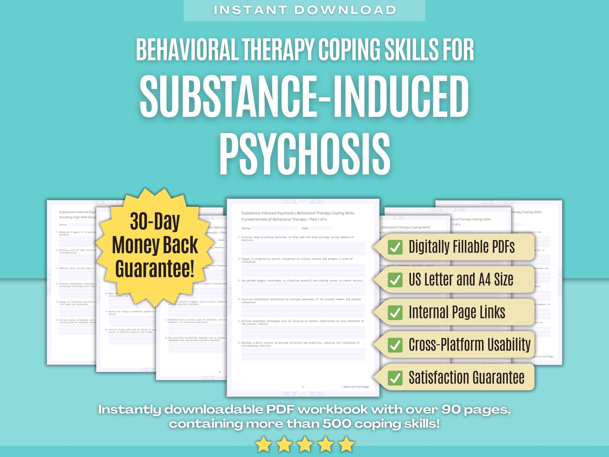 Substance-Induced Psychosis Behavioral Therapy Psychology Workbooks